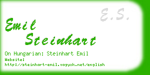 emil steinhart business card